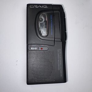 CRAIG FP516C Microcassette Recorder Black Voice Activated Untested For Parts